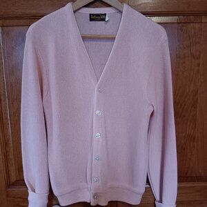 Vintage women's pale pink cardigan sweater
